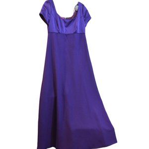 AFTER DARK (R) USA Prom Dress Maxi Purple Scoop Neck Crop Sleeves Tall 8